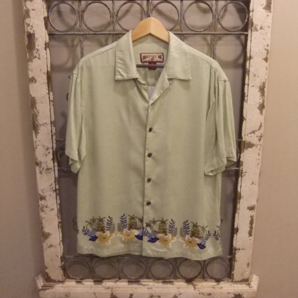 CARIBBEAN JOE S/S MENS HAWAIIAN ISLAND SHIRT-MEDIUM